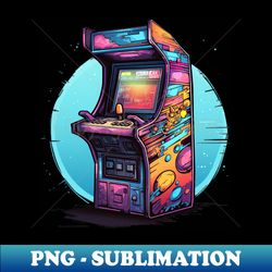 Retro colorful arcade game - PNG Transparent Sublimation File - Bold & Eye-catching