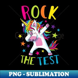 Rock The Test Funny Back School Teacher - Unique Sublimation PNG Download - Revolutionize Your Designs
