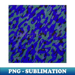 Camouflage - Green and Blue - Decorative Sublimation PNG File - Spice Up Your Sublimation Projects