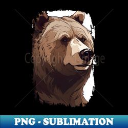 Alpha Animal Fierce Grizzly Bear - Anime Shirt - Trendy Sublimation Digital Download - Create with Confidence