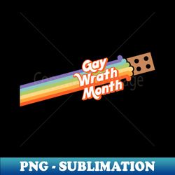 Gay Wrath Month Pride Brick - Elegant Sublimation PNG Download - Defying the Norms