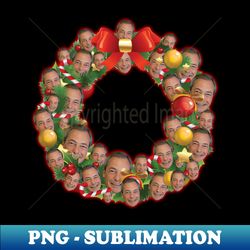 Nigel Farage UKIP Multiface Christmas Wreath - Exclusive PNG Sublimation Download - Perfect for Personalization