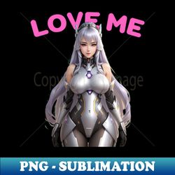 Anime Girl Love Me Beautiful Woman Anime Cosplay - Vintage Sublimation PNG Download - Stunning Sublimation Graphics