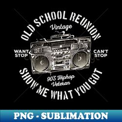 Vintage 90s Hip Hop Radio Veteran - Unique Sublimation PNG Download - Bold & Eye-catching