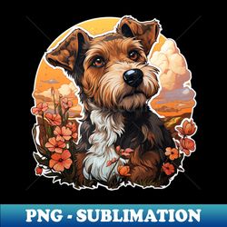 Wire Fox Terrier Dog - PNG Transparent Sublimation Design - Unleash Your Creativity