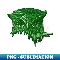 Green Owl - Digital Sublimation Download File - Vibrant and Eye-Catching Typography