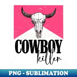 Western Cowgirl vintage Punchy Skull - Sublimation-Ready PNG File - Perfect for Creative Projects