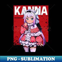 Kanna Kamui Miss Kobayashis Dragon Maid Red Comic - Modern Sublimation PNG File - Perfect for Personalization