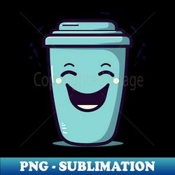 Smiling coffee cup - Decorative Sublimation PNG File - Perfect for Personalization