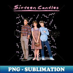 Sixteen Candles 80s Pattern - High-Resolution PNG Sublimation File - Revolutionize Your Designs