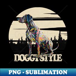 Vintage Floral Doggy Style - Exclusive PNG Sublimation Download - Stunning Sublimation Graphics