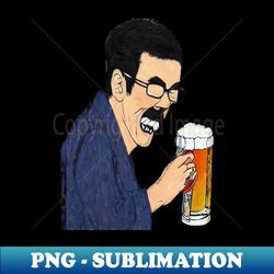 japanese man with beers - Signature Sublimation PNG File - Revolutionize Your Designs