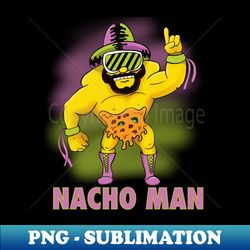 Nacho Man Wrestler Vintage - Instant PNG Sublimation Download - Capture Imagination with Every Detail