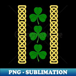 Shamrock Trio and Knotwork Bands - Special Edition Sublimation PNG File - Perfect for Creative Projects