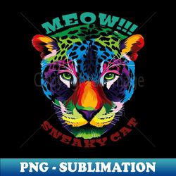 Sneaky Cat meow - Stylish Sublimation Digital Download - Spice Up Your Sublimation Projects