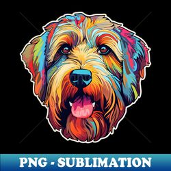 Soft-coated Wheaten Terrier Colorful Design - Creative Sublimation PNG Download - Capture Imagination with Every Detail