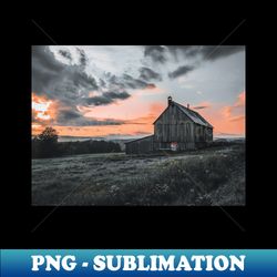 Barn and Sunset Serenade V3 - PNG Transparent Sublimation Design - Capture Imagination with Every Detail