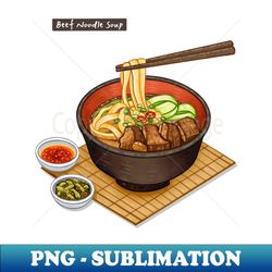 taiwanese beef noodle soup - food illustration sticker - - instant sublimation digital download