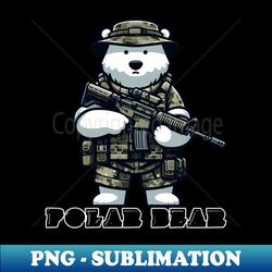 tactical polar bear - decorative sublimation png file