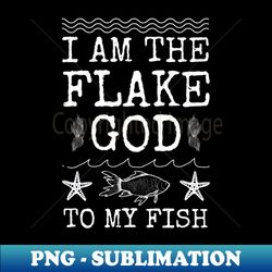 flake god aquarium keepers fish tank funny aquarist gifts - png sublimation digital download