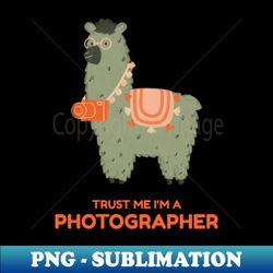 llama photographer - png transparent sublimation file