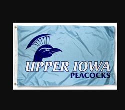 Upper Iowa Peacocks Flag 3x5ft- Banner Man-Cave Garage Style 1
