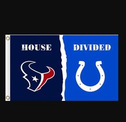 Houston Texans and Indianapolis Colts Divided Flag 3x5ft