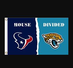 Houston Texans and Jacksonville Jaguars Divided Flag 3x5ft