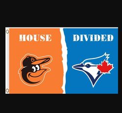 Baltimore Orioles and Toronto Blue Jays Divided Flag 3x5ft