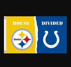 Pittsburgh Steelers and Indianapolis Colts Divided Flag 3x5ft