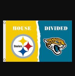 Pittsburgh Steelers and Jacksonville Jaguars Divided Flag 3x5ft