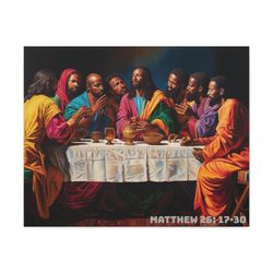Black Jesus at The Last Supper Canvas Gallery Wraps