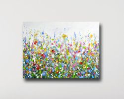 extra large wall art canvas print abstract floral canvas print large floral art painting flower meadow art for living ro