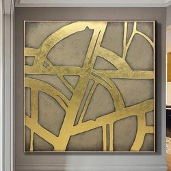extra large wall art abstract gold leaf painting abstract acrylic paintings on canvas contemporary art wall painting for
