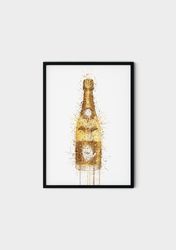 88 cristal roederer champagne bottle canvas - cristal champagne wall art print- wall art print - cristal roederer painti
