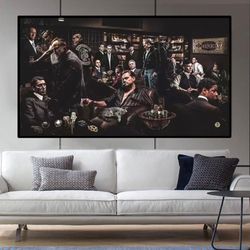 180 Peaky Blinders movie character canvas, the wolf of wall street, scarface, the godfather, Blockbusters poster print,