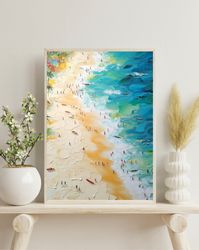 beach art, beach print, summer beach poster, seascape art, vacation art, miami art, miami poster, florida, coastal art,