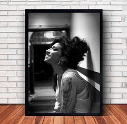 Amy Winehouse Music Poster Canvas Wall Art Family Decor, Home Decor,Frame Option