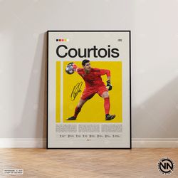 Thibaut Courtois Poster, Real Madrid Poster, Soccer Gifts, Sports Poster, Football Player Poster, Soccer Wall Art, Sport