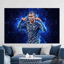 Canvas Decor, Mbappe Wall Decor, Mbappe, Personalized Gifts, Living Room Wall Art, Motivation Poster, World Cup Canvas P