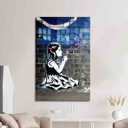 Glass Art, Glass Wall Decor, Glass Wall Art, Banksy Glass, Abstract Wall Decoration, Graffiti Glass Wall, Street Wall De