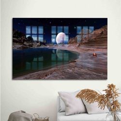 Glass Printing, Tempered Glass, Glass Art, Space Landscape, View Wall Art, Cosmos Landscape Glass, Nature Landscape Glas