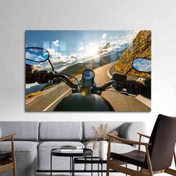 Tempered Glass, Mural Art, Wall Art, Landscape Glass Art, View Glass Art, Sunset Landscape Glass Printing, Road View Gla