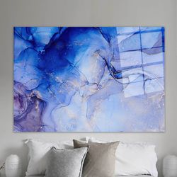 blue marble wall decor,glass custom for art,glass,canvas glass art,silver glass decor,abstract glass wall art,