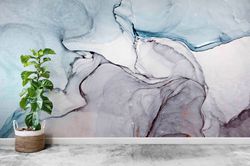 modern wall mural,blue wall painting,wall paper peel and stick,bright wall paper,marble mural,custom wall paper,pruple m