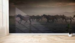 horse lover mural,paper wall artmodern wall paper,wild horses,view wall painting,bright wall paper,gift for horse lover