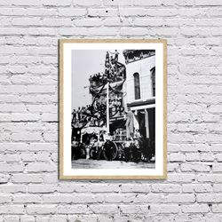 Los Angeles old street photo Poster Framed Canvas Print, Portrait of a City, Los Angeles Photos, Vintage Poster, old cit