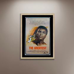 The Greatest Film Poster Framed Canvas Print, Muhammad Ali Poster, Boxing Art Prints, Fight Pictures, Boxing Poster, Vin