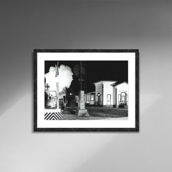 o winston link birmingham special at max meadows, old train photo poster framed canvas, black white photo, canvas wall a