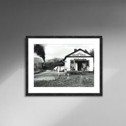 old maude bows to the virginia creeper photo poster framed canvas, o winston link photos, black white photo, canvas wall
